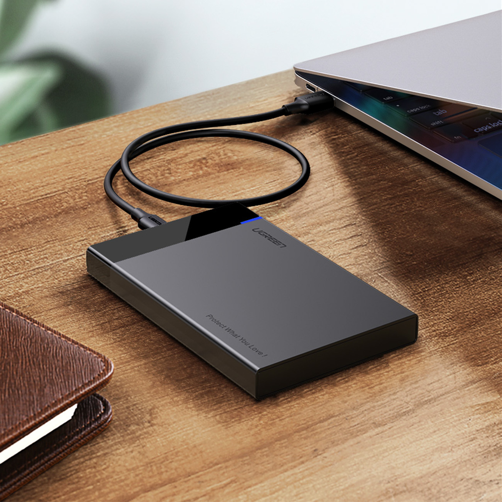 2.5 "išorinis HDD / SSD gaubto UGREEN US221, SATA 3.0 USB-C 50cm