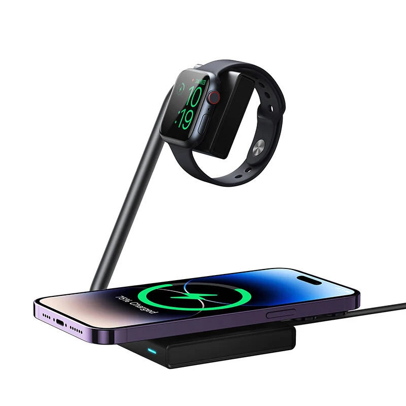2 viename magnetinis belaidis įkroviklis Joyroom JR-WQN05 15W (juodas)