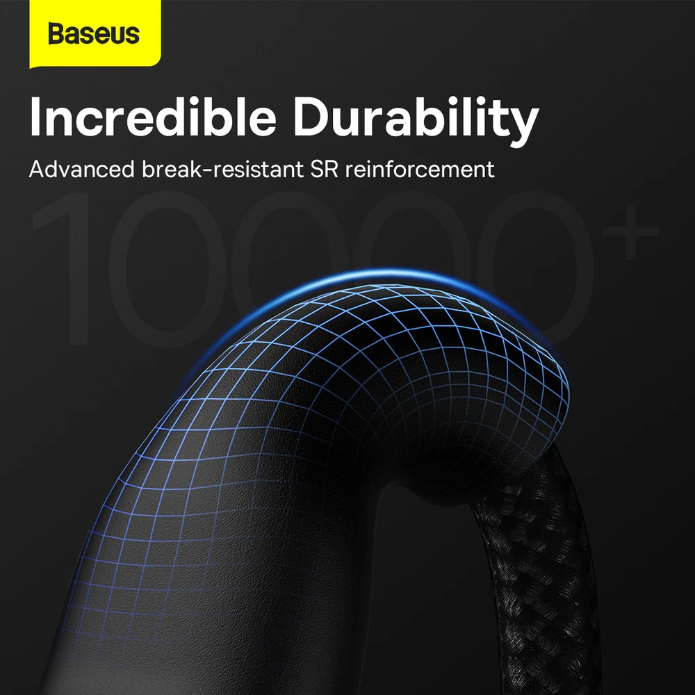 Baseus Flash Series 3in1 USB laidas USB-C + micro USB + Lightning 100W 1.2m – Juodas