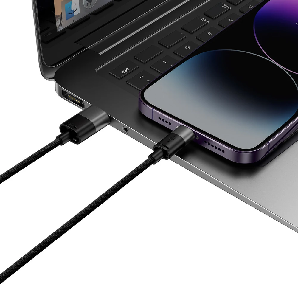 3in1 USB laidas Baseus StarSpeed Series, USB-C + Micro + Lightning 3.5A, 1.2m (juodas)