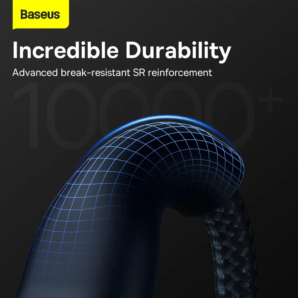 Baseus Flash 3 su 1-ben USB įkrovikliu, USB-C + Micro USB + Lightning 66 W, 1.2 m (kek)