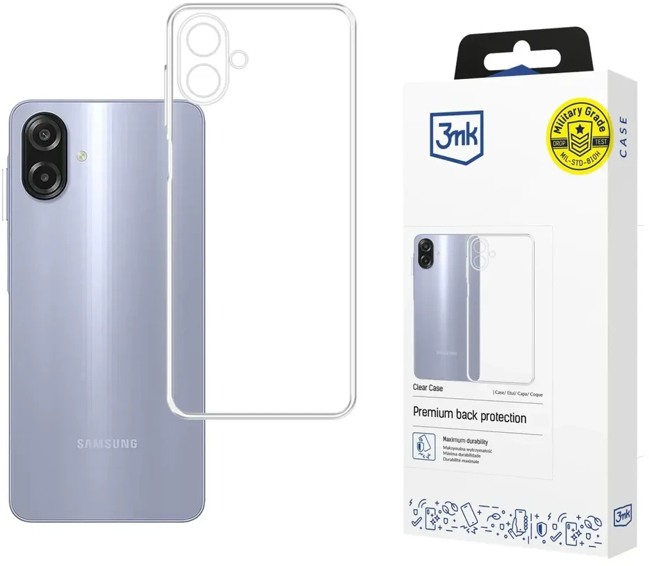 3mk skaidrus dėklas, skirtas „Samsung Galaxy A07 5G“ / „Galaxy M07 5G“ - permatomas