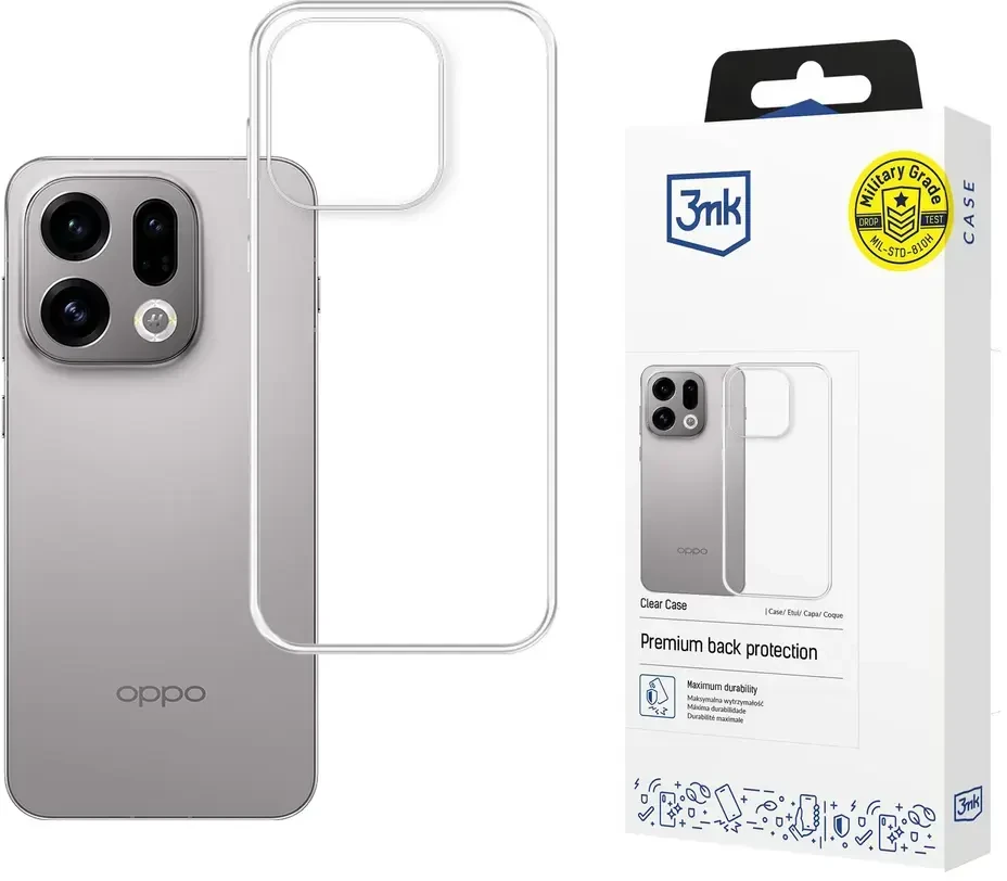 3Mk apsauginis 3mk skaidrus dėklas Oppo Find X9 - permatomas