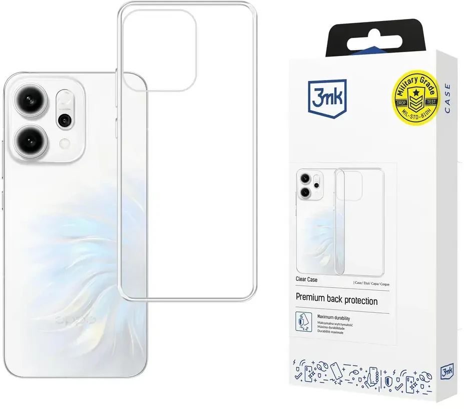 3Mk apsauginis 3mk skaidrus dėklas Oppo Reno 14 - permatomas