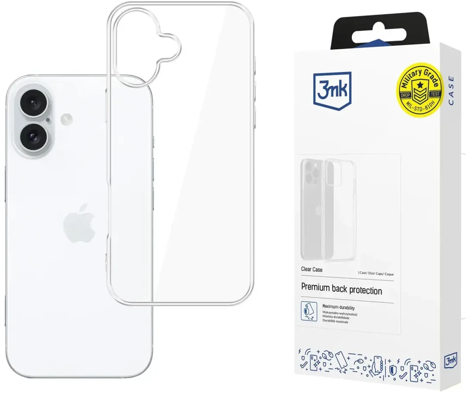 Dėklas 3mk Clear Case 1,2mm Apple iPhone 16