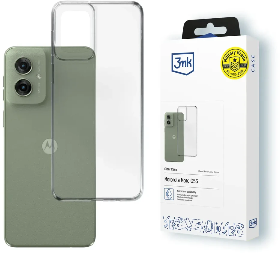 3MK skaidrus dėklas Motorola Moto G55 5G