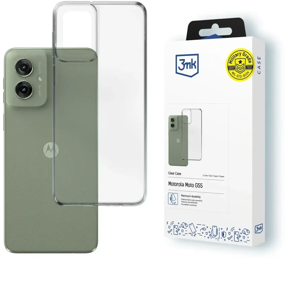 3MK skaidrus dėklas Motorola Moto G55 5G