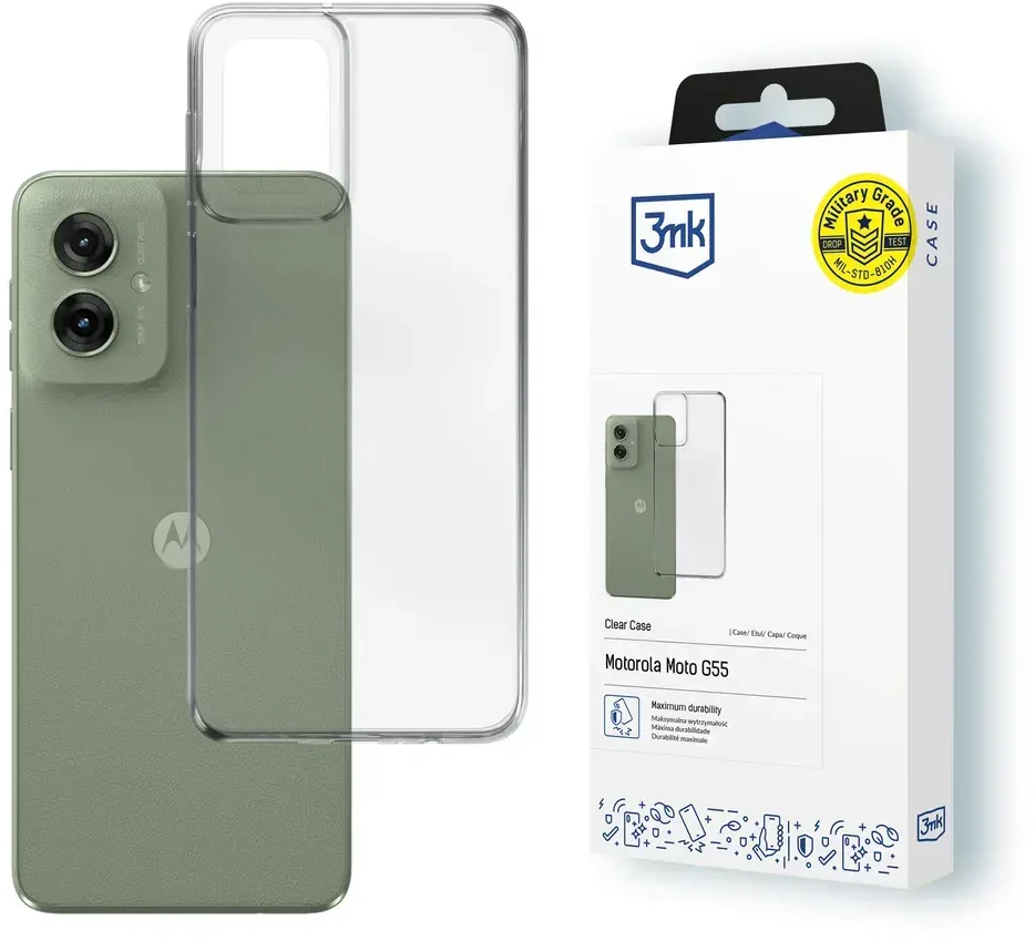3MK skaidrus dėklas Motorola Moto G55 5G
