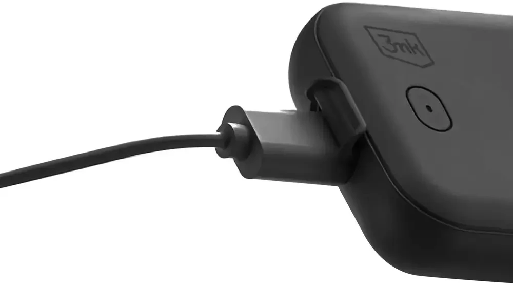3mk „Endurance“ išorinė baterija, skirta „Apple Watch“ 49 mm, 2,5 W, 1200 mAh, USB-C - juodas