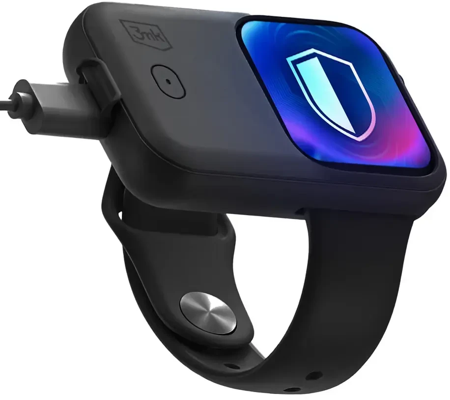 3mk „Endurance“ išorinė baterija, skirta „Apple Watch“ 49 mm, 2,5 W, 1200 mAh, USB-C - juodas