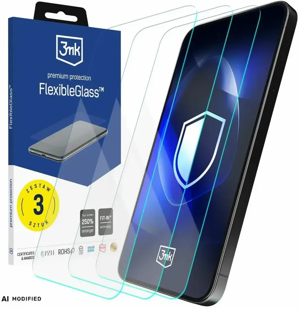 Szkło hybrydowe 3MK FlexibleGlass do iPhone 17 3 vnt.