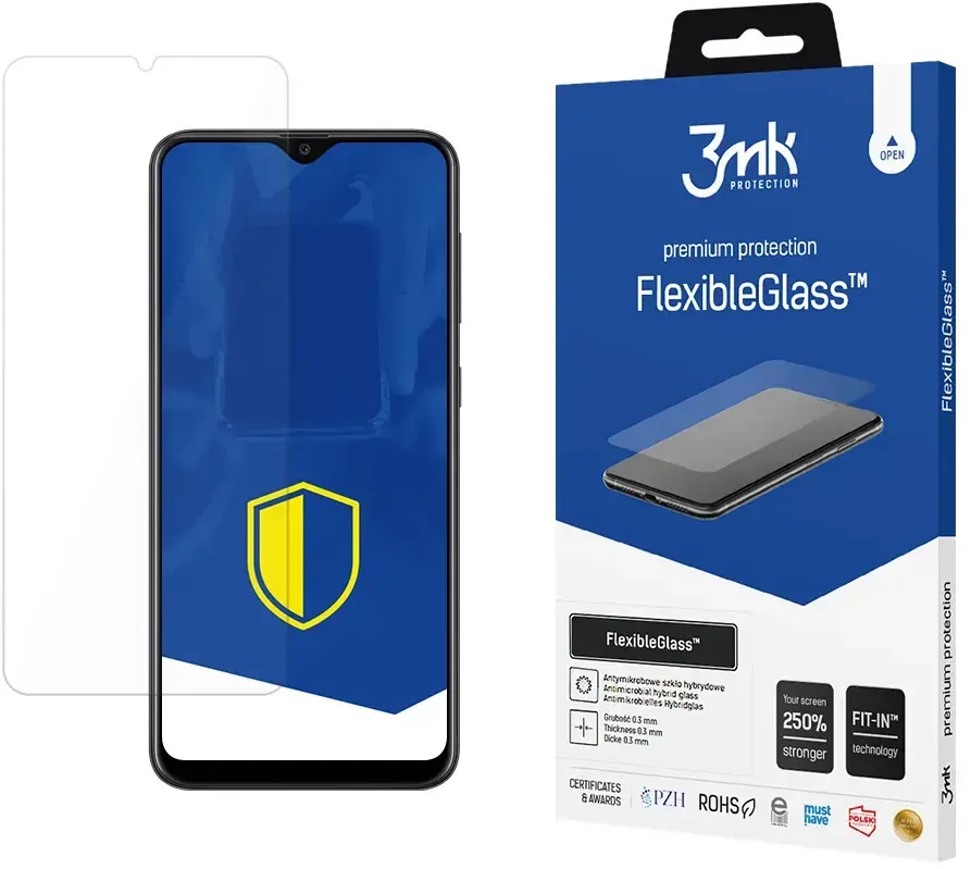 3MK stiklas Samsung Galaxy A20e hibridinis stiklas, skaidrus, apsauginis stiklas