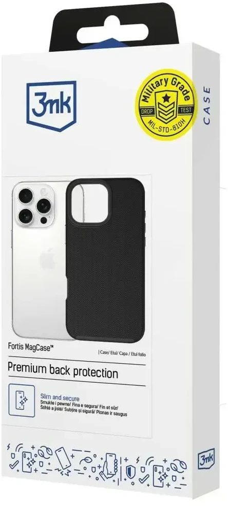 Dėklas 3Mk apsauga 3mk Fortis MagCase iPhone 16 Pro - Juodas