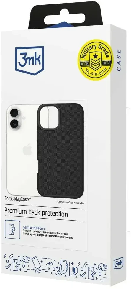 Dėklas 3Mk apsauga 3mk Fortis MagCase iPhone 16 - juodas