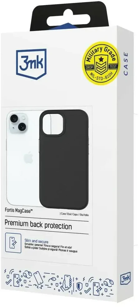 Dėklas 3Mk apsauga 3mk Fortis MagCase iPhone 15 - juodas