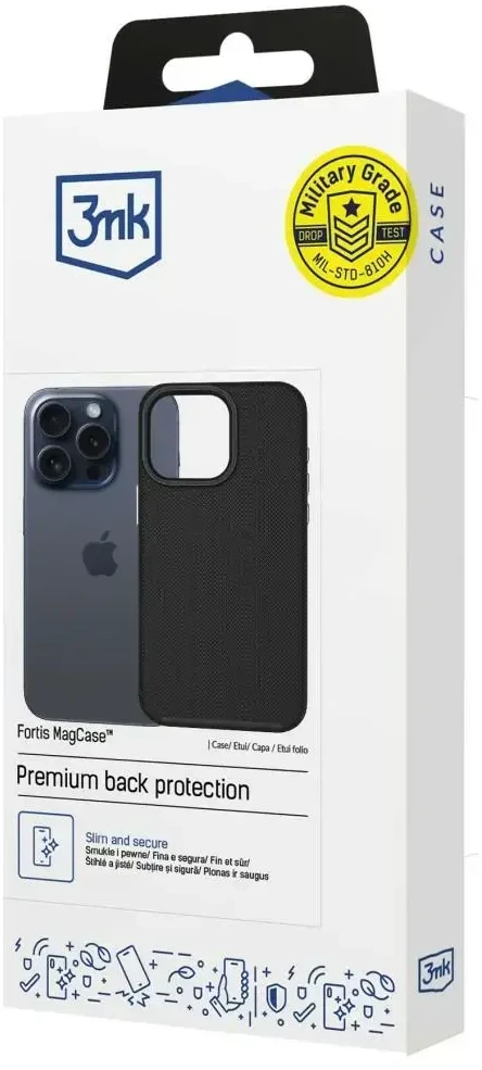 Dėklas 3Mk apsauga 3mk Fortis MagCase iPhone 15 Pro Max - Juodas