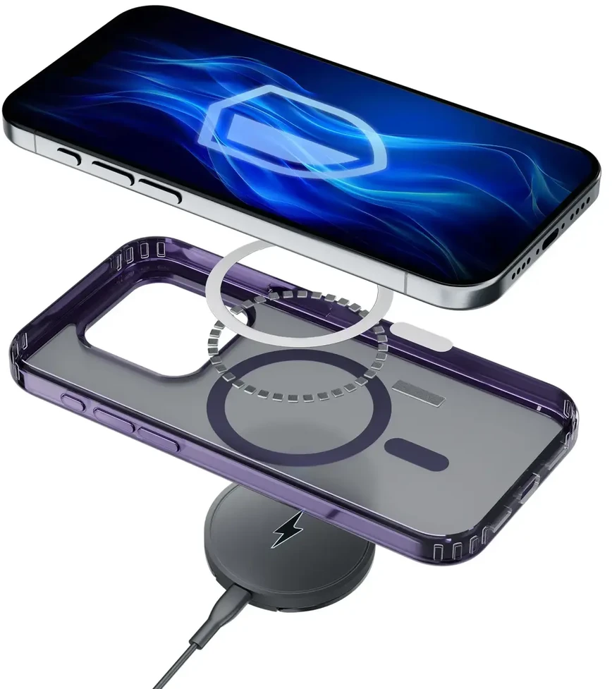 Dėklas 3mk Frosty MagCase Violetinė Apple iPhone 15 Pro Max - dėkals telefonui violetinės spalvos