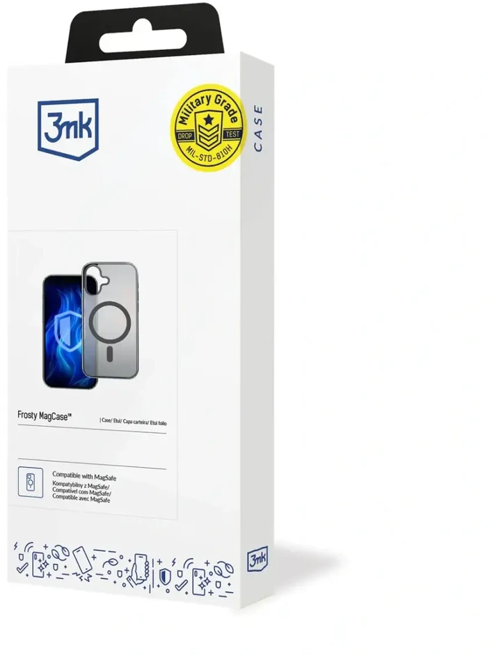 Dėklas 3mk Frosty MagCase Apple iPhone 16 Plus juodas