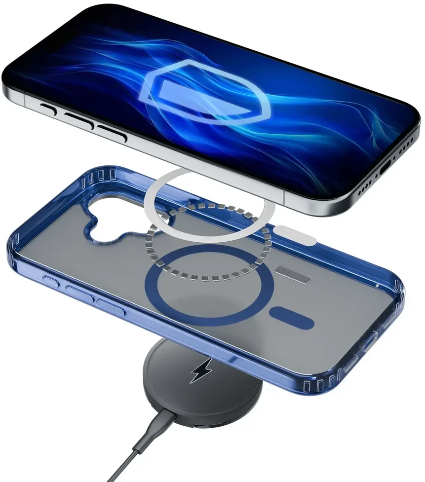3mk Frosty MagCase Mėlyna Apple iPhone 16 Plus - dėklas telefonui baltos spalvos