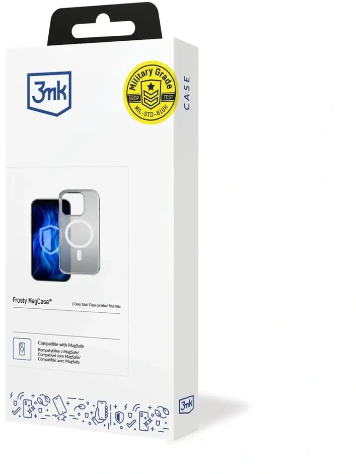 3MK Frosty Mag Apple iPhone 16 Pro Max dėklas telefonui baltos spalvos