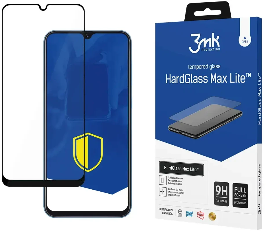 3mk HardGlass Max Lite Juodas grūdintas stiklas, skirtas Samsung Galaxy A30