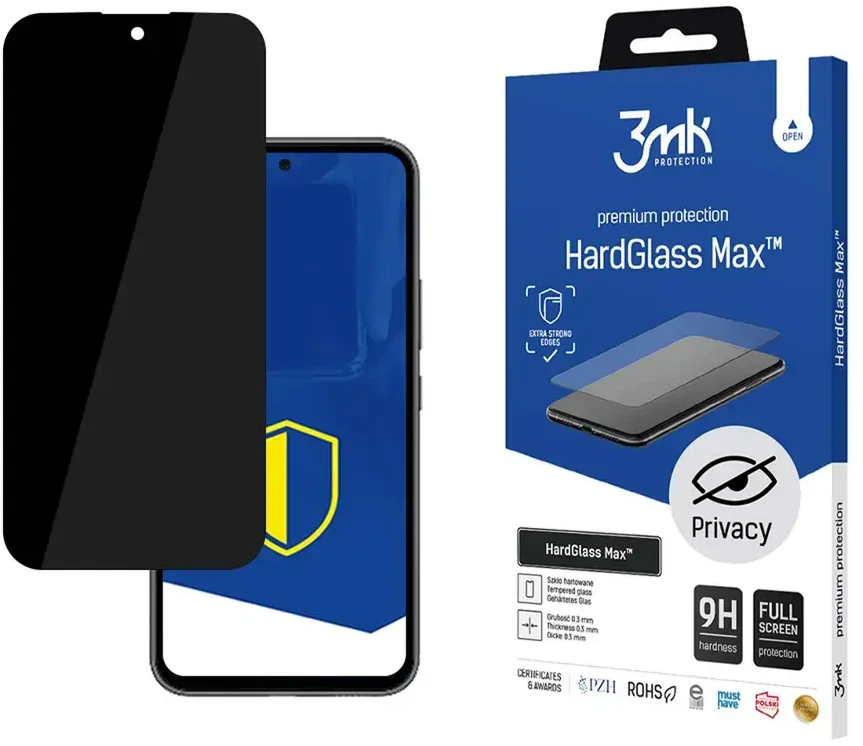 9H 3mk HardGlass Max Privacy™ privatumo stiklas Samsung Galaxy A55 5G