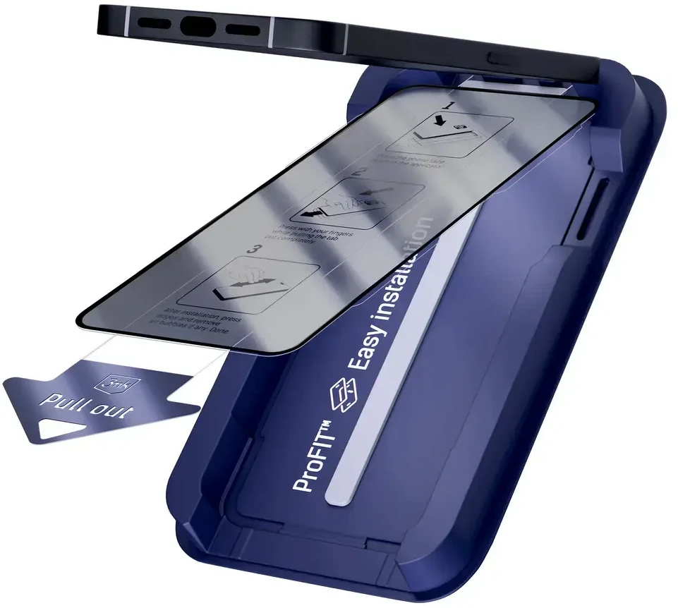9H grūdintas stiklas su 3mk HardGlass Max privatumo filtru, skirtas „Samsung Galaxy S24 / S25“.