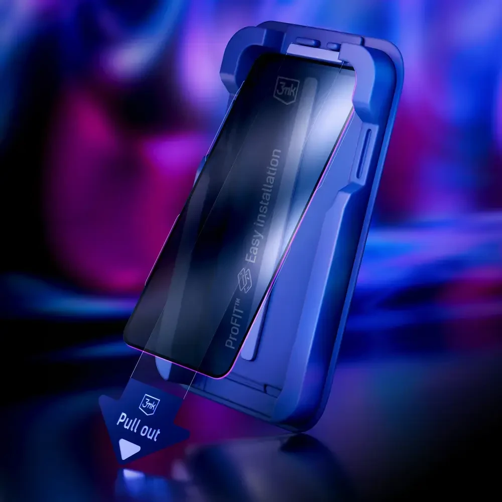 9H grūdintas stiklas su 3mk HardGlass Max privatumo filtru, skirtas „Samsung Galaxy S24 / S25“.