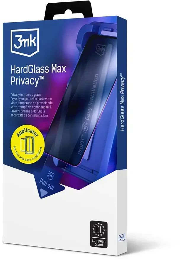 9H grūdintas stiklas su 3mk HardGlass Max privatumo filtru, skirtas „Samsung Galaxy S24 / S25“.
