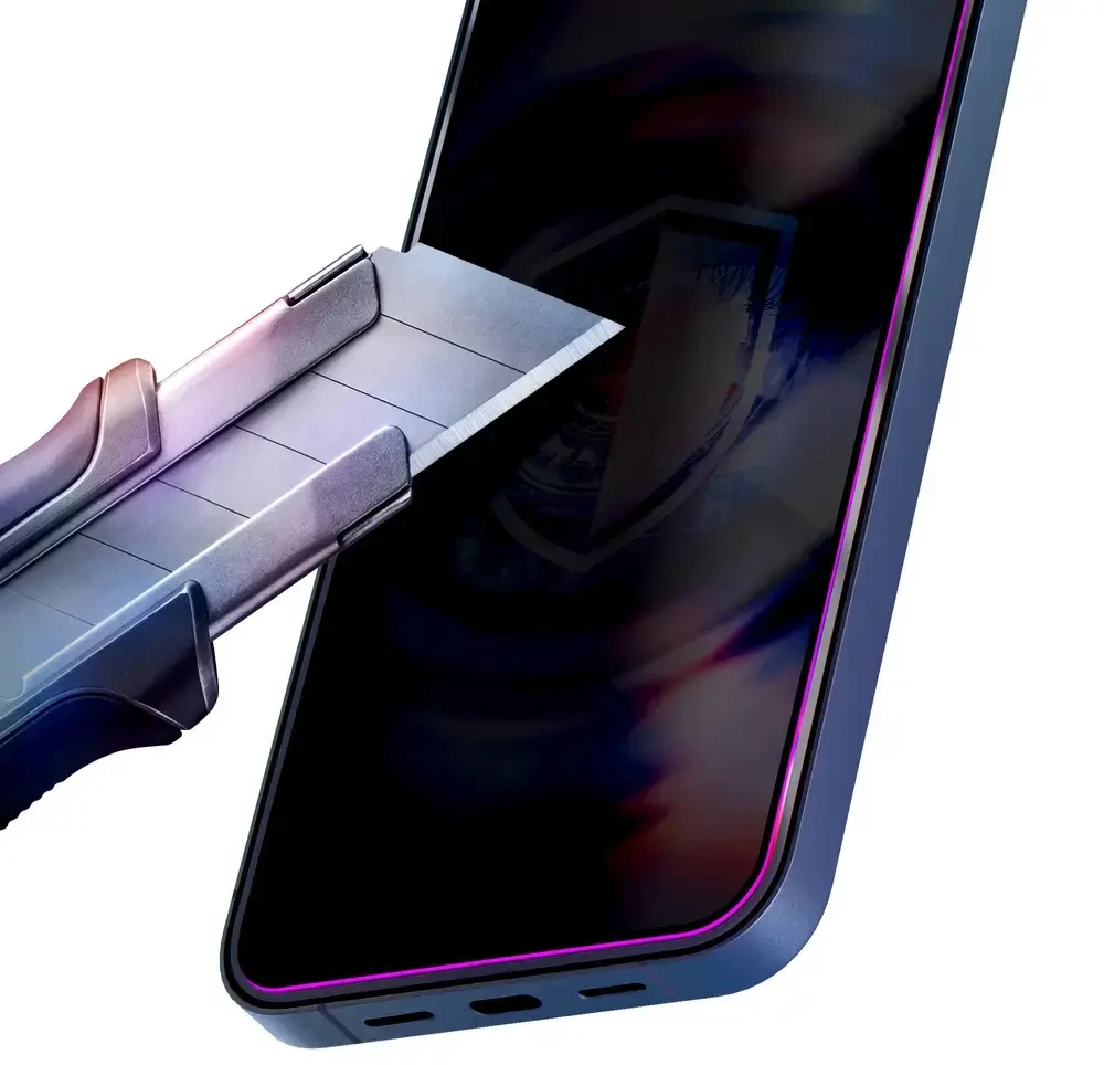 9H grūdintas stiklas su 3mk HardGlass Max privatumo filtru, skirtas „Samsung Galaxy S24 / S25“.