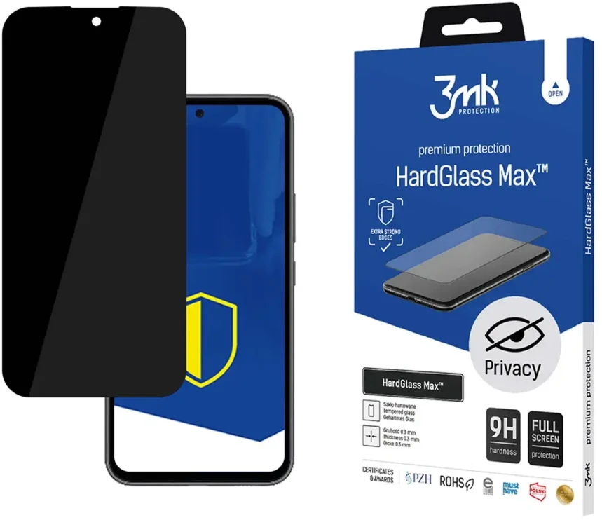 9H 3mk HardGlass Max Privacy™ privatumo stiklas Samsung Galaxy A55 5G