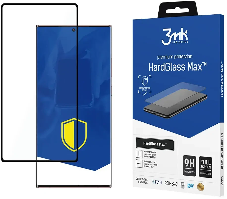 LCD apsauginis stikliukas 3MK Hard Glass Max Finger Print Samsung N985 Note 20 Ultra juodas