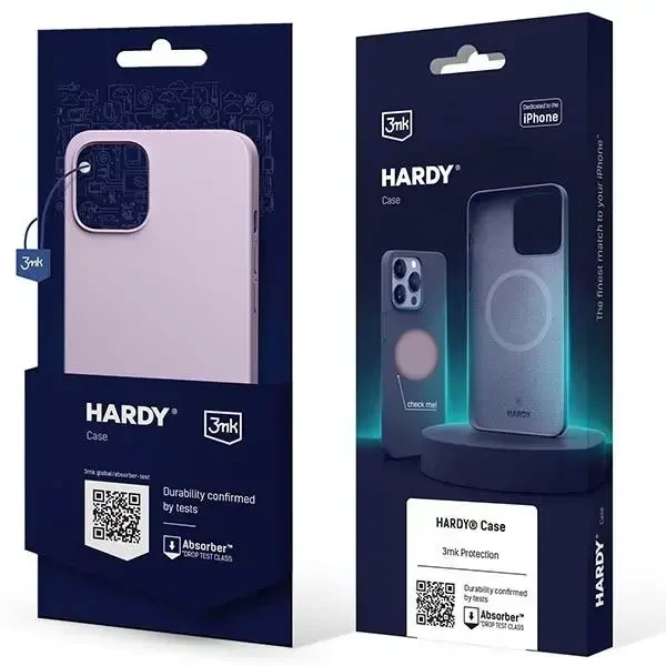 3MK Hardy dėklas iPhone 14 Plus / 15 Plus 6.7" violetinis / šviesiai violetinis MagSafe