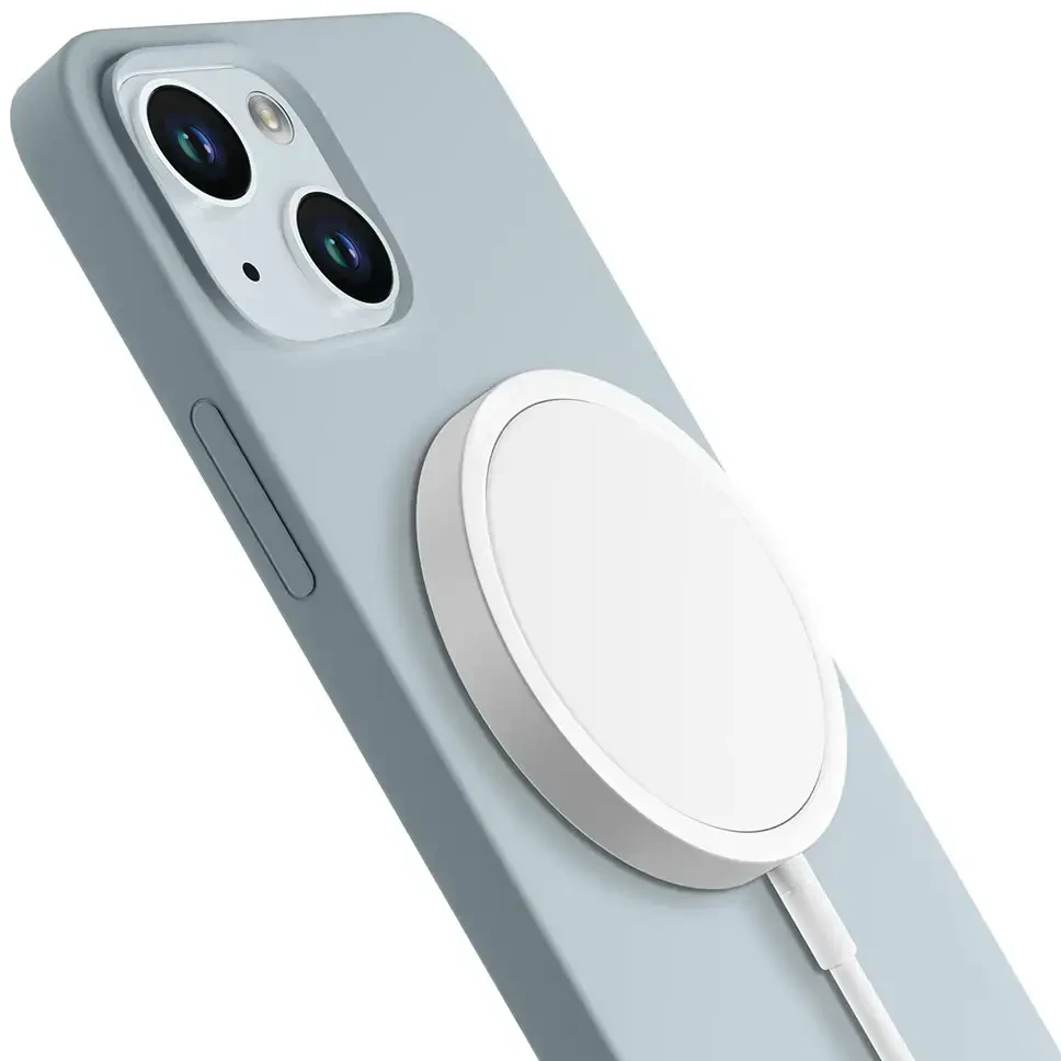 Dėklas 3Mk Mėlynas 3 mm storio tvirtas silikoninis „MagCase“, skirtas „iPhone 15 Plus“ - Mėlyna