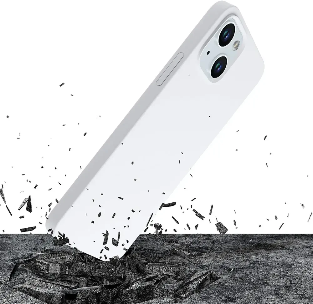 Dėklas 3Mk Protection 3 mk Hardy silikoninis „MagCase“, skirtas „iPhone 15 Plus“ – baltas