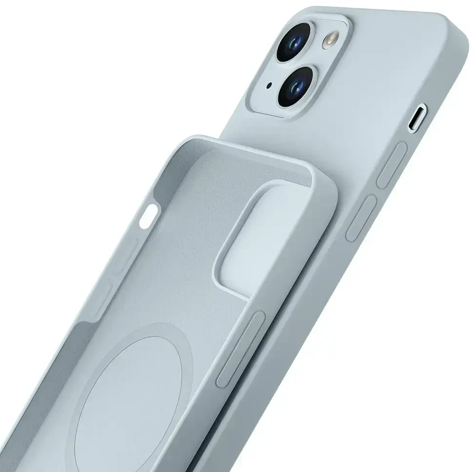 Dėklas 3Mk Mėlynas 3 mm storio tvirtas silikoninis „MagCase“, skirtas „iPhone 15 Plus“ - Mėlyna