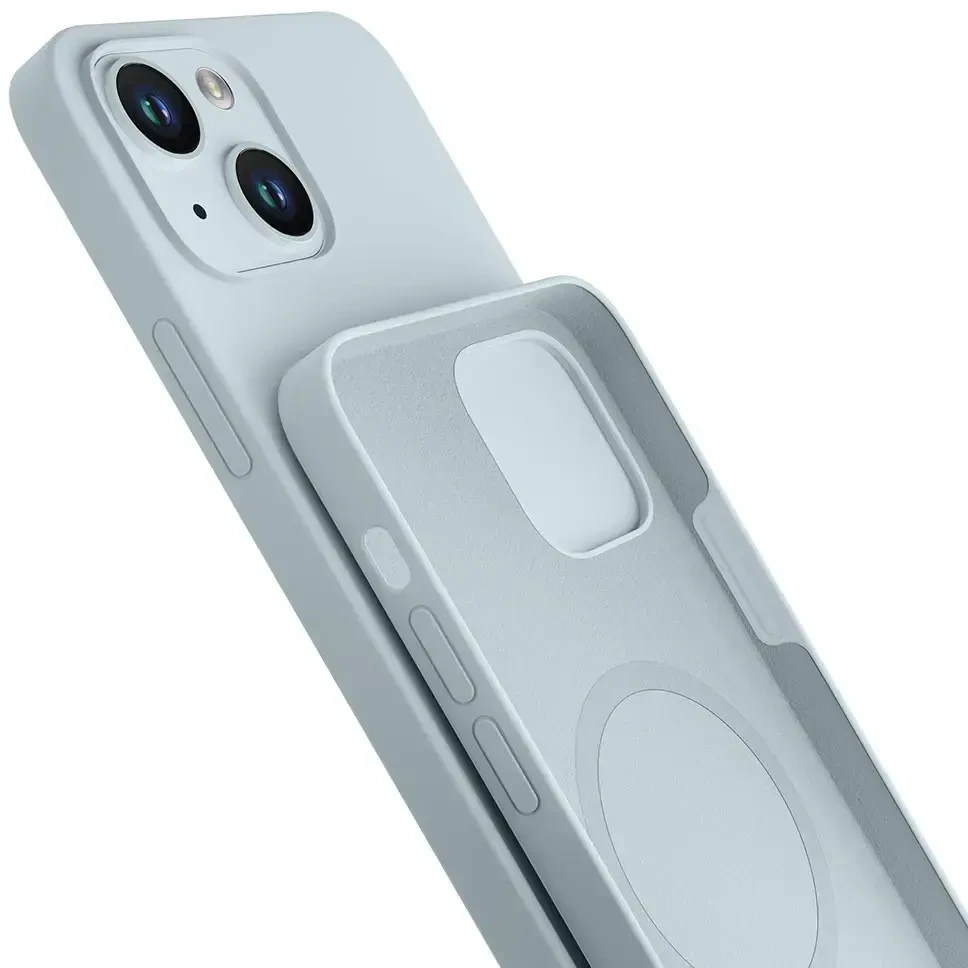 Dėklas 3Mk Mėlynas 3 mm storio tvirtas silikoninis „MagCase“, skirtas „iPhone 15 Plus“ - Mėlyna