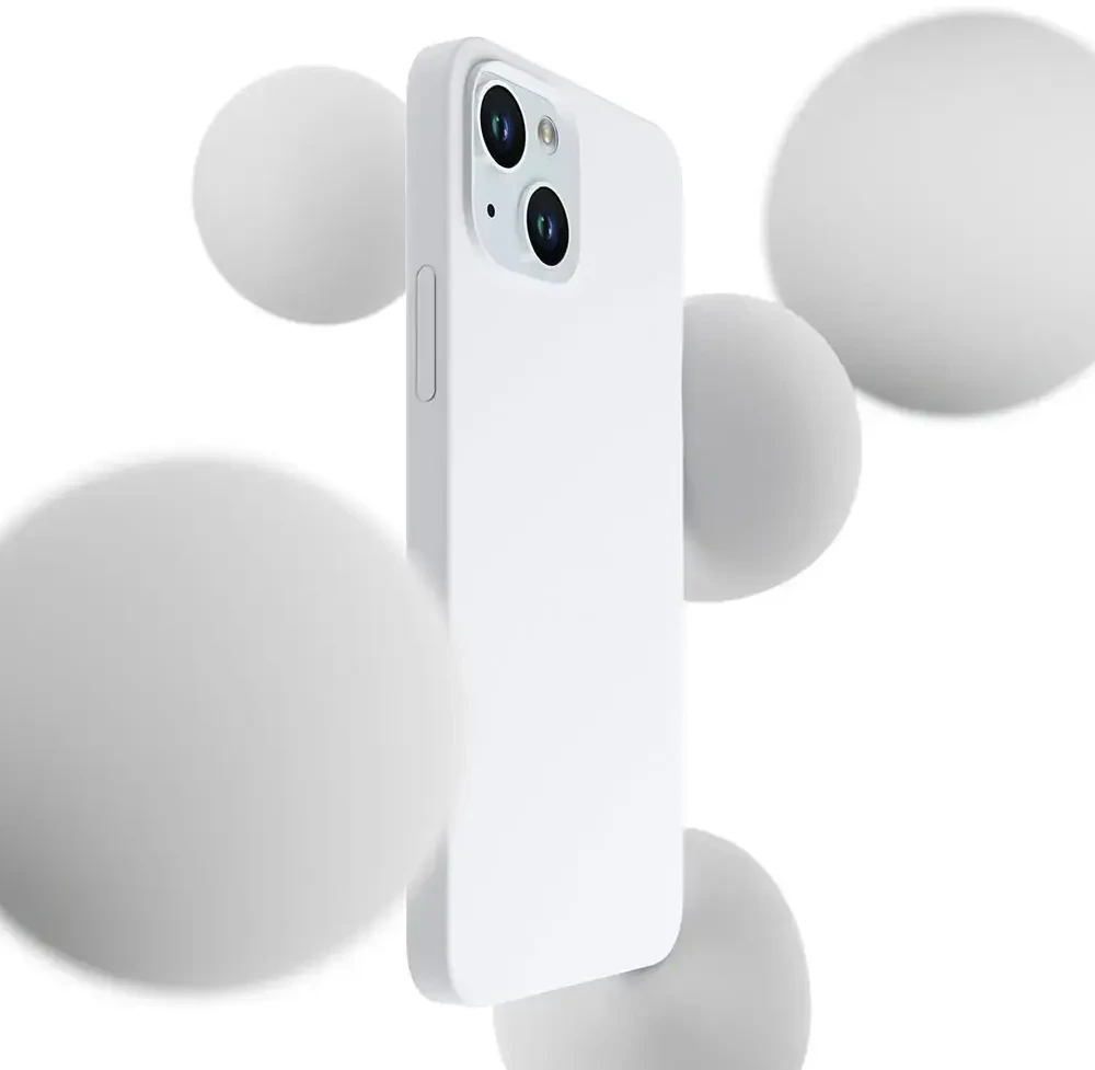 Dėklas 3Mk Protection 3 mk Hardy silikoninis „MagCase“, skirtas „iPhone 15 Plus“ – baltas