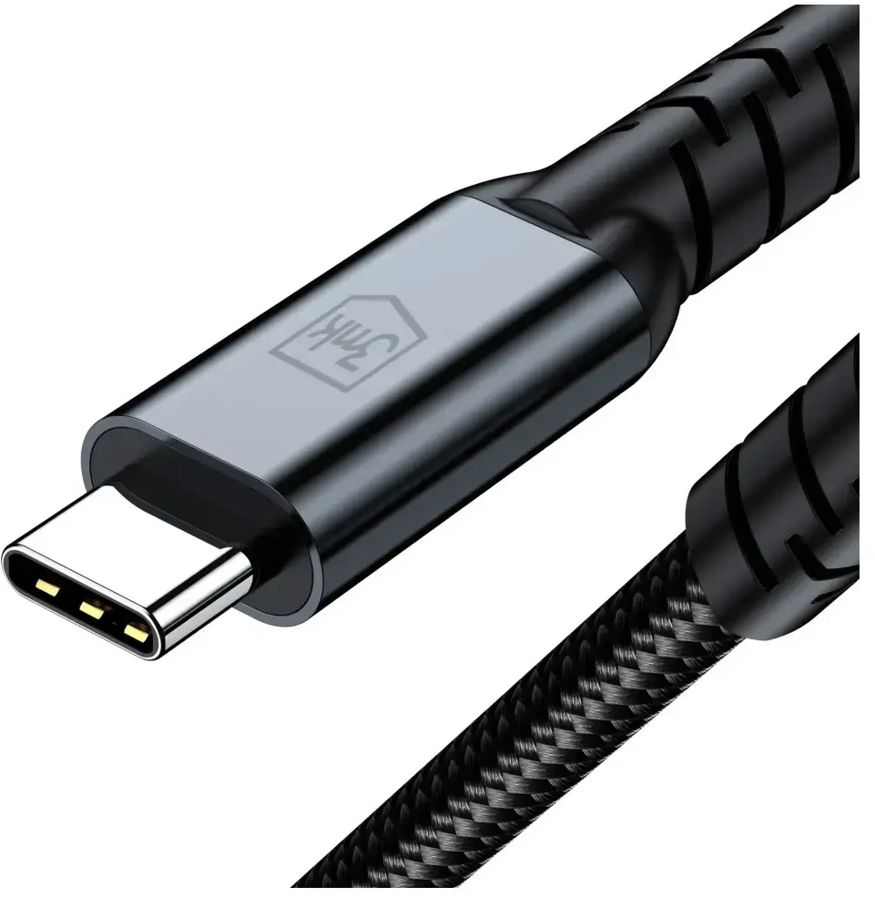 3MK Hyper N-SERIES duomenų perdavimo ir įkrovimo laidas | USB-C į USB-C | 240 W | Thunderbolt 4 | 1 m | juodas