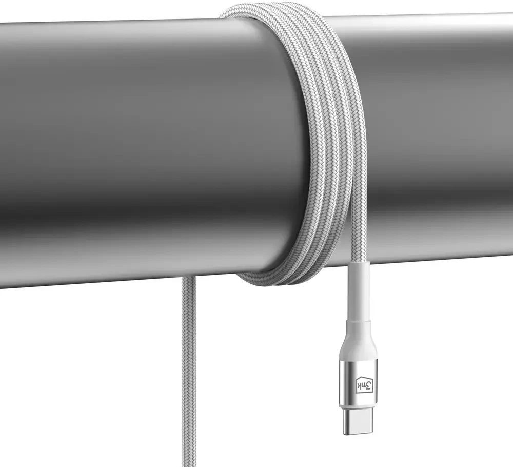 3Mk apsauga 3mk Hyper kabelis 3mk Hyper kabelis N serijos USB-C / USB-C 1m 20V/3A 60W / baltas
