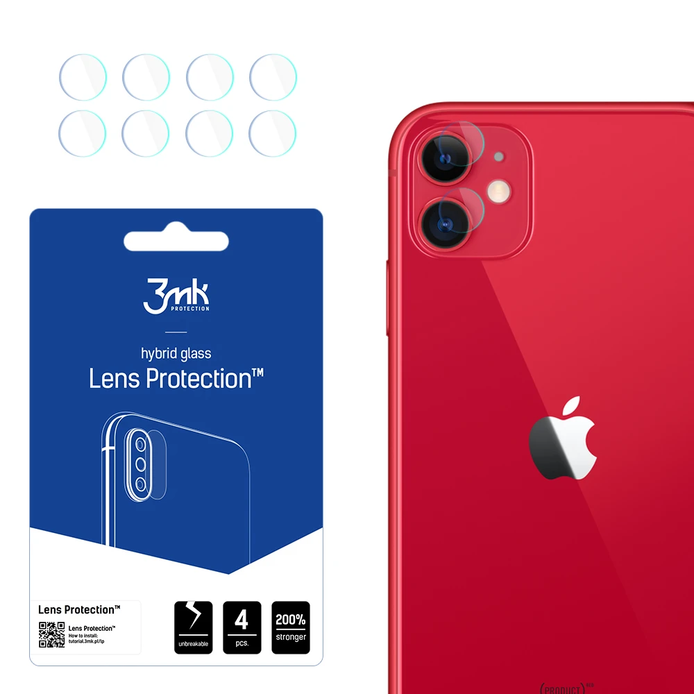 LCD apsauginė plėvelė kamerai 3MK Flexible Glass Lens Apple iPhone 11