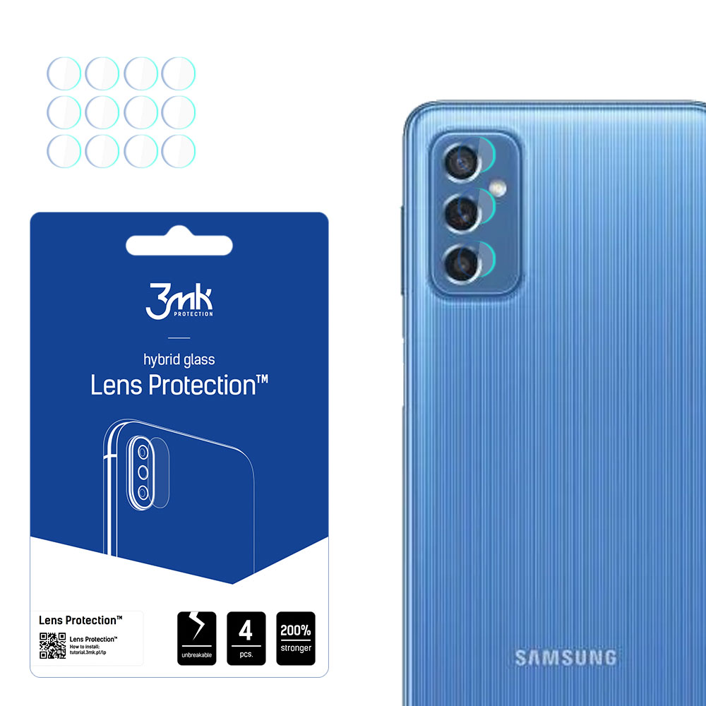 HYBRID GLASS 3MK FLEXIBLE GLASS LENS SAMSUNG GALAXY M52 CAMERA 4 PCS.