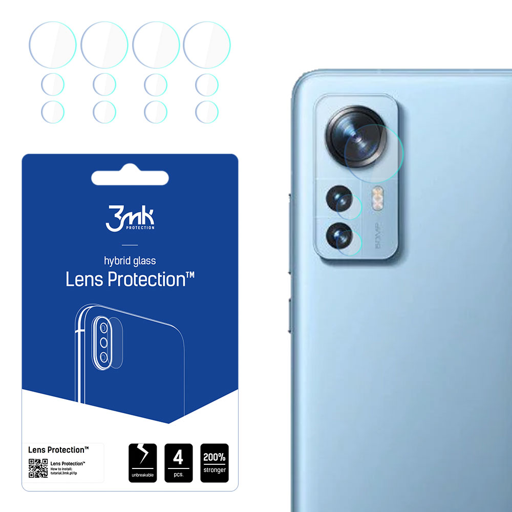 3MK Lens Protect Xiaomi 12 Pro Camera objektyvo apsauga 4 vnt