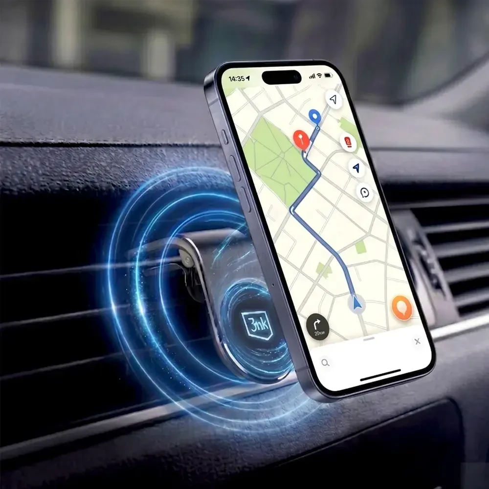 3Mk apsauginis 3mk magnetinis automobilinis laikiklis grotelėms - Juodas
