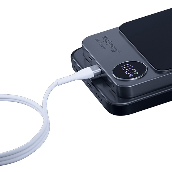 Powerbank 3mk MagSynergy su MagSafe 5000mAh 18W - juodos spalvos