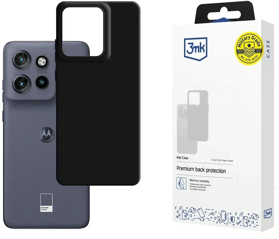 Dėklas 3Mk Protection 3mk Matte užpakalinė dėžutė, skirta Motorola Edge 50 Neo – Juoda