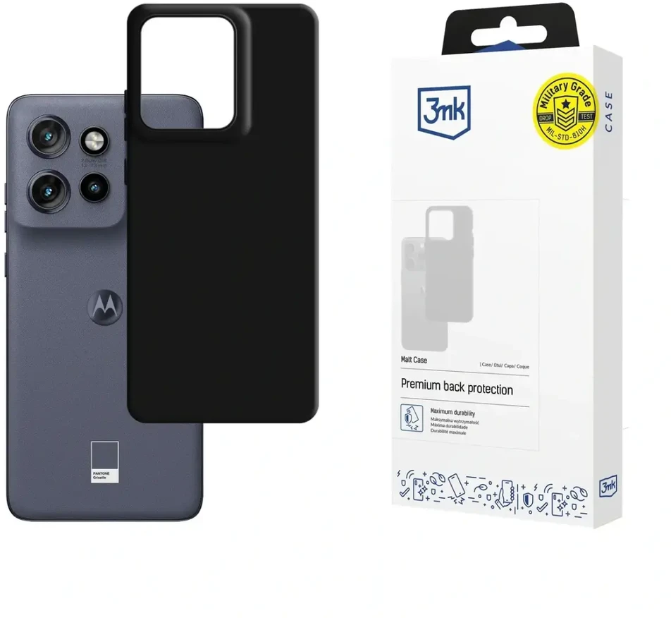 Dėklas 3Mk Protection 3mk Matte užpakalinė dėžutė, skirta Motorola Edge 50 Neo – Juoda