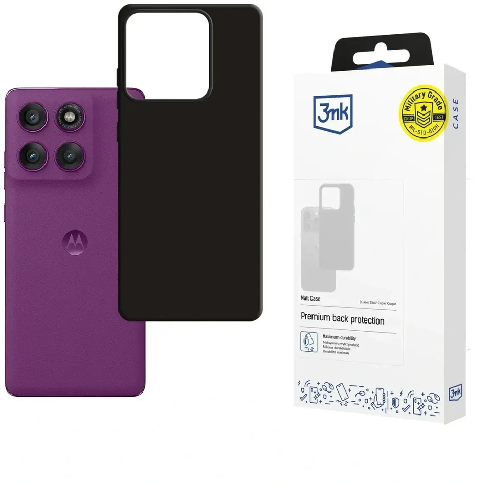 Dėklas 3Mk Protection 3mk Matt Case, skirta Motorola Edge 60 Pro – matinė juoda