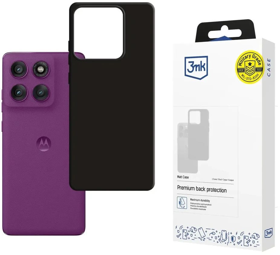 Dėklas 3Mk Protection 3mk Matt Case, skirta Motorola Edge 60 Pro – matinė juoda