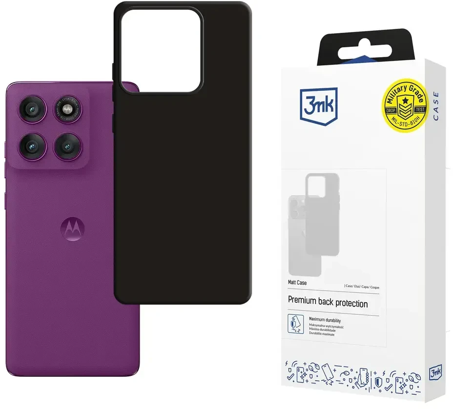 Dėklas 3Mk Protection 3mk Matt Case, skirta Motorola Edge 60 Pro – matinė juoda